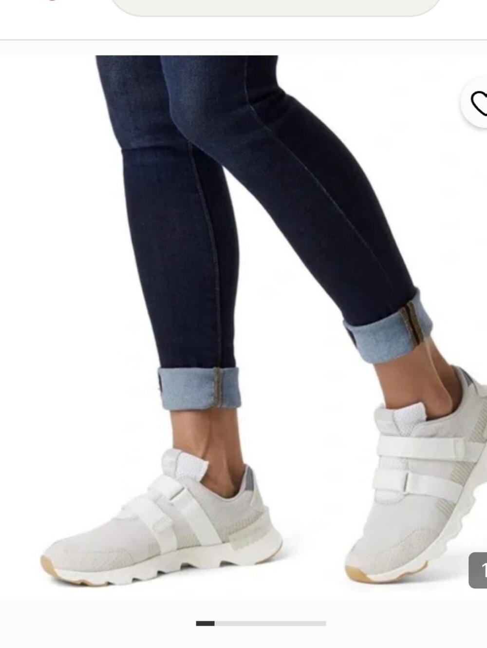 Sorel Kinetic Lite Strap White Blanc Causal Sneakers Womens Size 8